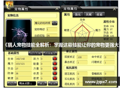 《猎人宠物技能全解析：掌握这些技能让你的宠物更强大》